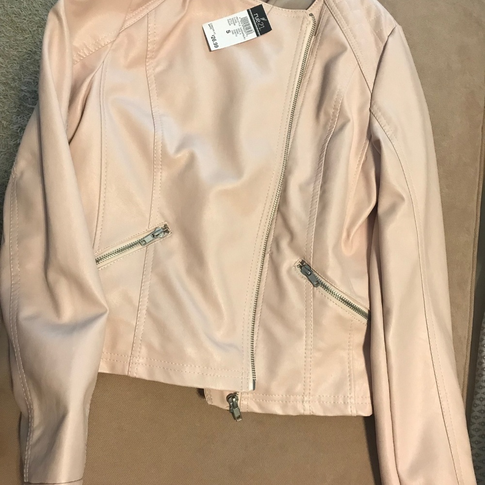 Rue 21 faux pink leather jacket NWT